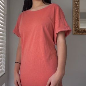 Coral T-Shirt Dress